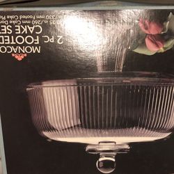 Cake stand. 2 piece footed cake stand