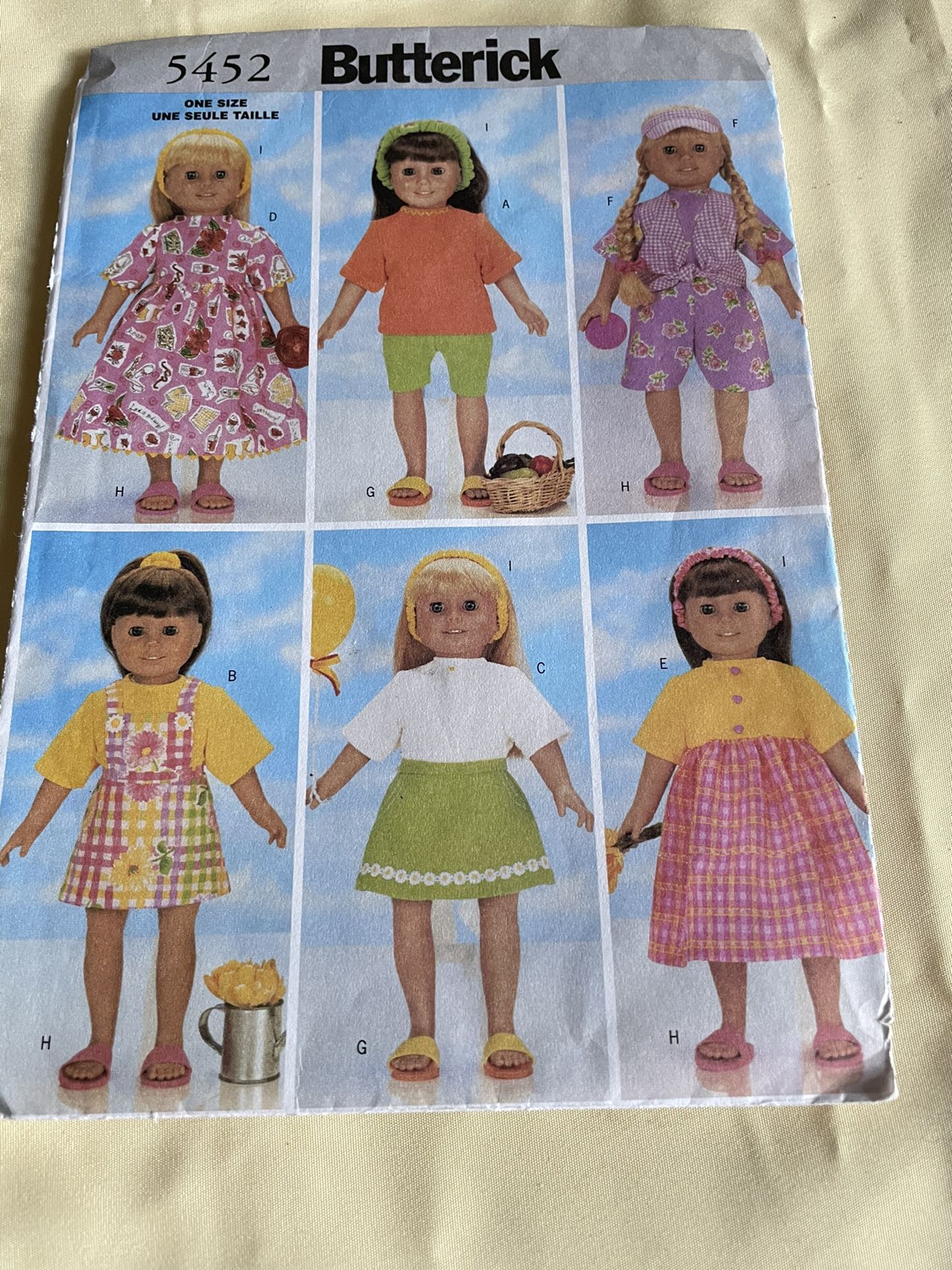 Butterick Pattern 18 “ Doll Wardrobe. Cut Nice