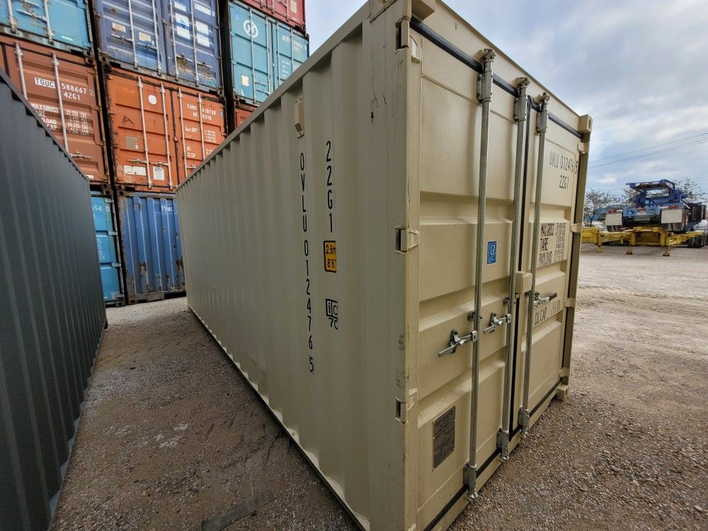 NEW 20ft Beige One Trip Shipping Containers For Sale 