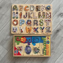Alphabet Puzzle and Matching Puzzle Sets