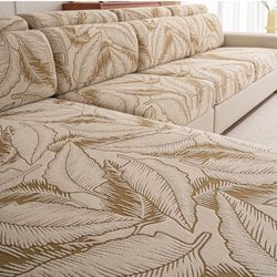 Brand New   Sofa Cover Washable Sectional Couch Covers Sofa Slipcovers for 2 Cushion Couch Pet Friendly L Shaped Couch Protector Leaf Printed Covers f