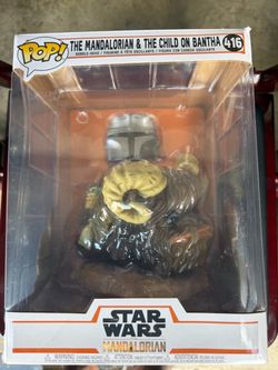 Funko Pop THE MANDALORIAN & THE CHILD ON BANTHA Deluxe Star Wars 416 HIGH GRADE