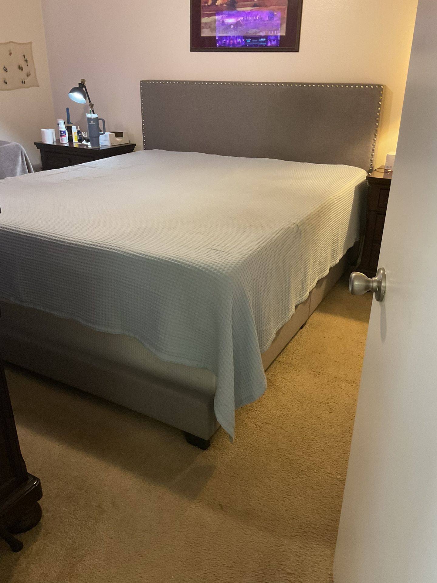 Bed, Frame, Headboard, Box Spring & Mattress