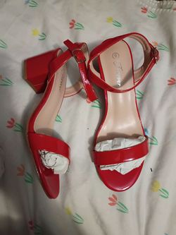 Red low heel size 6