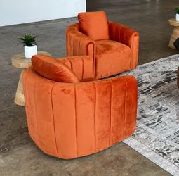 Orange Swivel Chair