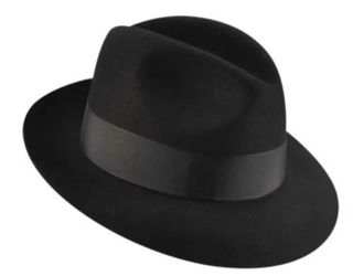 Brand New Bailey of Hollywood Gangster Fedora Hat Black Wool Felt Size X-Large