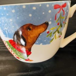 Christmas Large Dachshund Mug Portobello by Design New 16oz