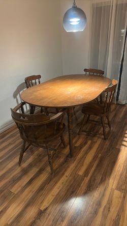Wood Table and Chair Set