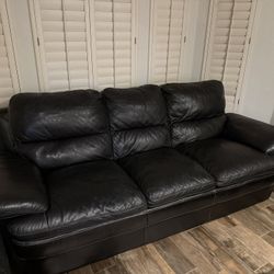 Full Leather Couches (Couch And Love Seat Combo)
