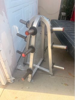 Star Trac Olympic Weight Tree Gym Plate Storage Solution