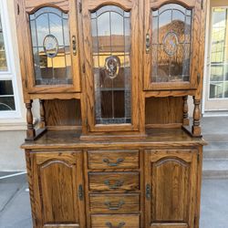 Oak China Hutch