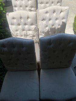 Six tufted dining Chairs