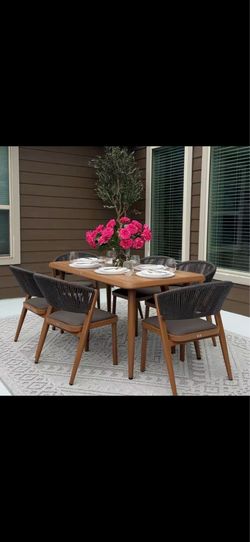 Purple Leaf teak brown table outdoor