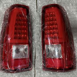 03-06 Chevy Silverado Red LED Bar Tail Lights