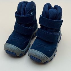 Bartek kids' snow winter boots in dark blue. Toddler Size 5