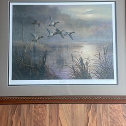 Very Rare Ducks Unlimited Print Misty Dawn By J .W Thrasher Numbered  And Signed  50,00 Obo