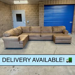 Tan U Sectional Couch Sofa from Ashley (DELIVERY AVAILABLE! 🚛)