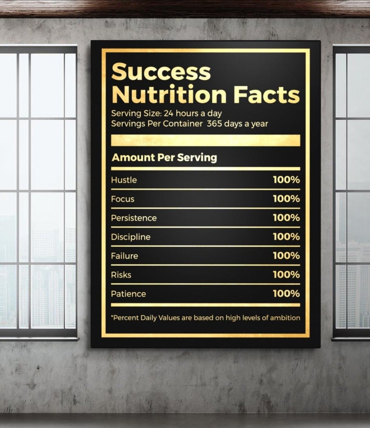 Success Nutrition Facts Poster Free Walton Payton Poster