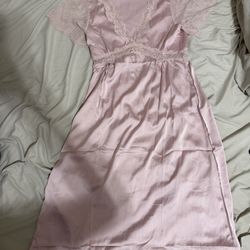 pink night gown