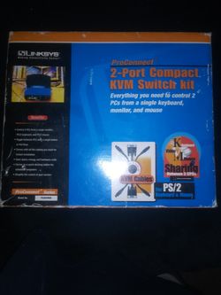2 port compact KVM switch kit