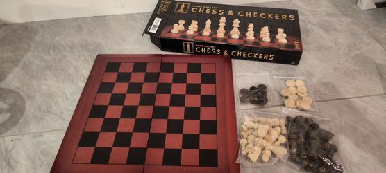 Wooden Chess & Checkers, Rock Me Archimedes Marble Game & Scattergories - Take All 3 For $10 Total