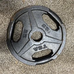 1-25lb. Cast Iron Olympic Weight Plate 