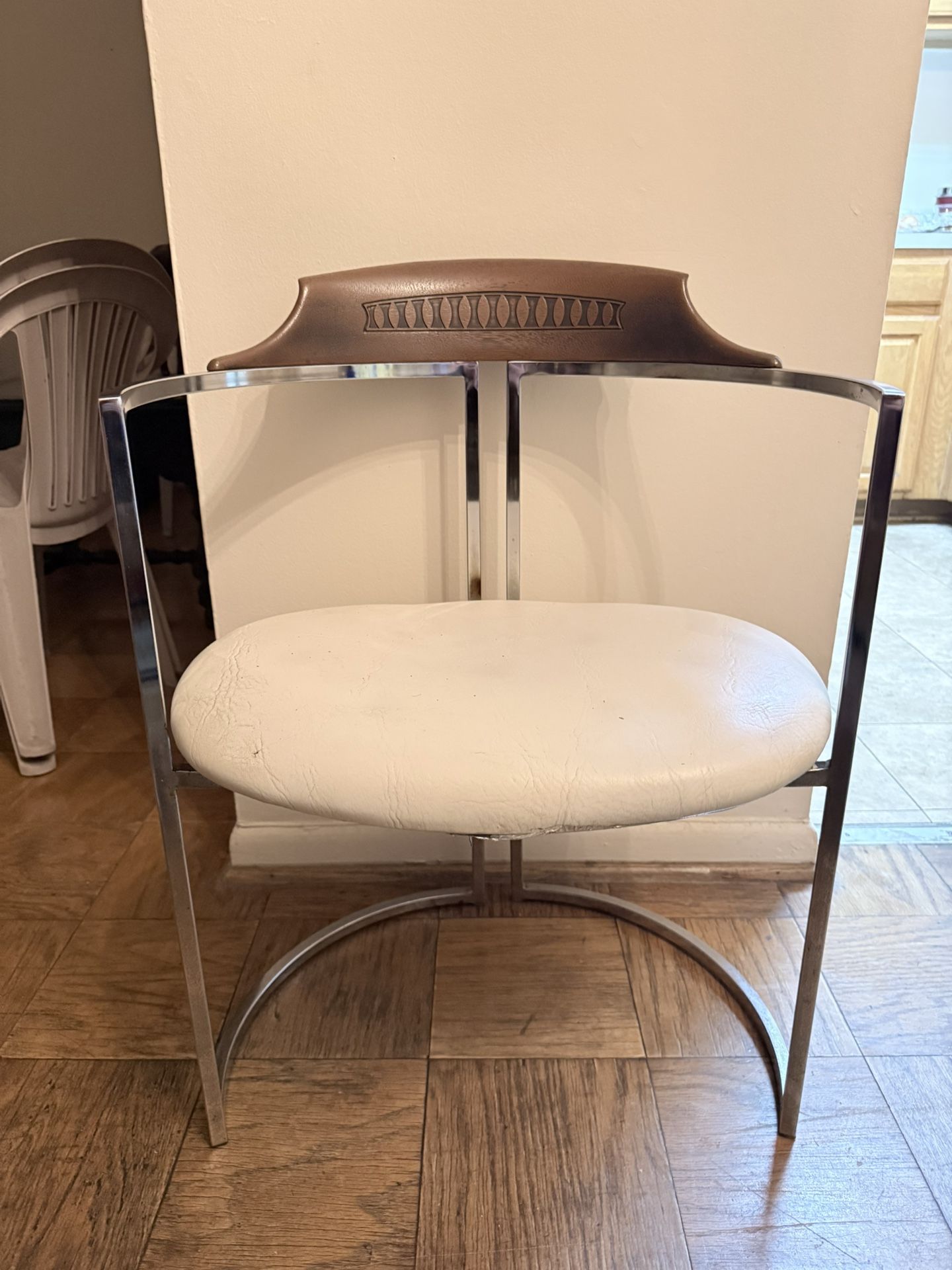 Brown And White Chair