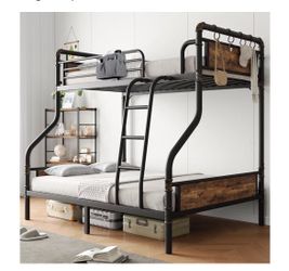 Bunkbeds twin over full w/mattresses, heavy duty metal
