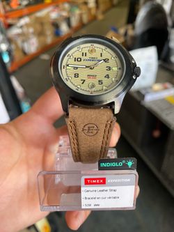 Timex T47012PF Reloj para Hombre Color Oliva Marrón Expedition