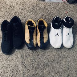 Authentic Nikes and Jordans for sale size 11 black Nikes Are Like New Very Light Wear Asking $50 Obo For All please read info