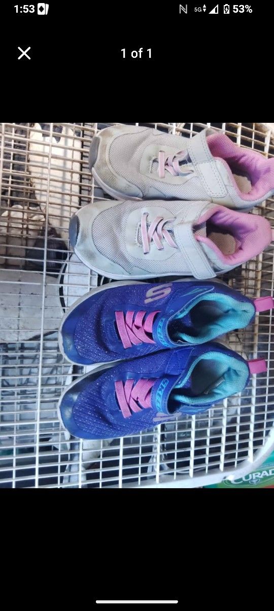 Girls Size 13 Shoes With Some Wear To Them