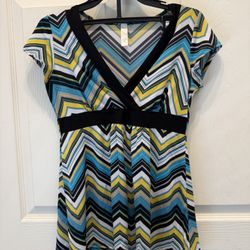 Multicolored Chevron Top