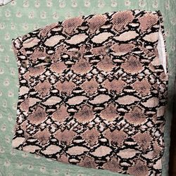 Snake Print Skirt 