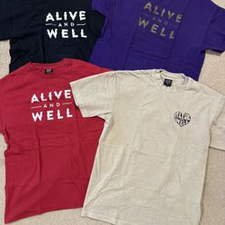 Alive And Well T-Shirt Lot (4) Size Medium 