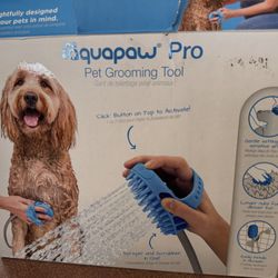 Aquapaw Pro Dog Grooming Tool, Blue