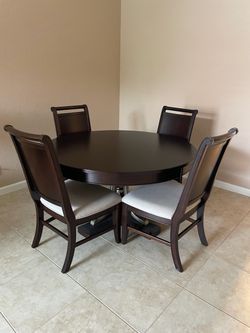 Round Dining Table Set with 4 Chairs