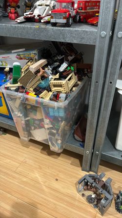 Completed lego and lego boxes