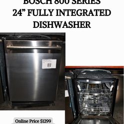 Bosch 24 Inch Fully Integrated Dishwasher