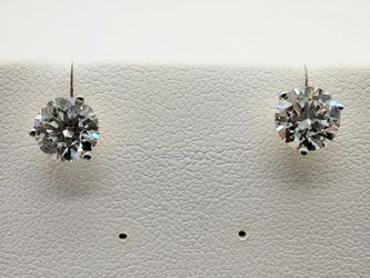 2.00 Cttw Lab Grown Diamonds 14k White Gold 1.1g Stud Earrings Do0723srxmia