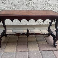 Leather top coffee or side table