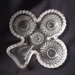 Heisey pressed glass candy dish.

