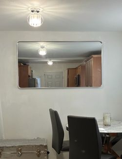 Large gorgeous Stainless steel wall mirror $99!!!