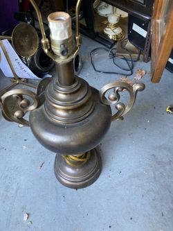 Antique table lamp bronze