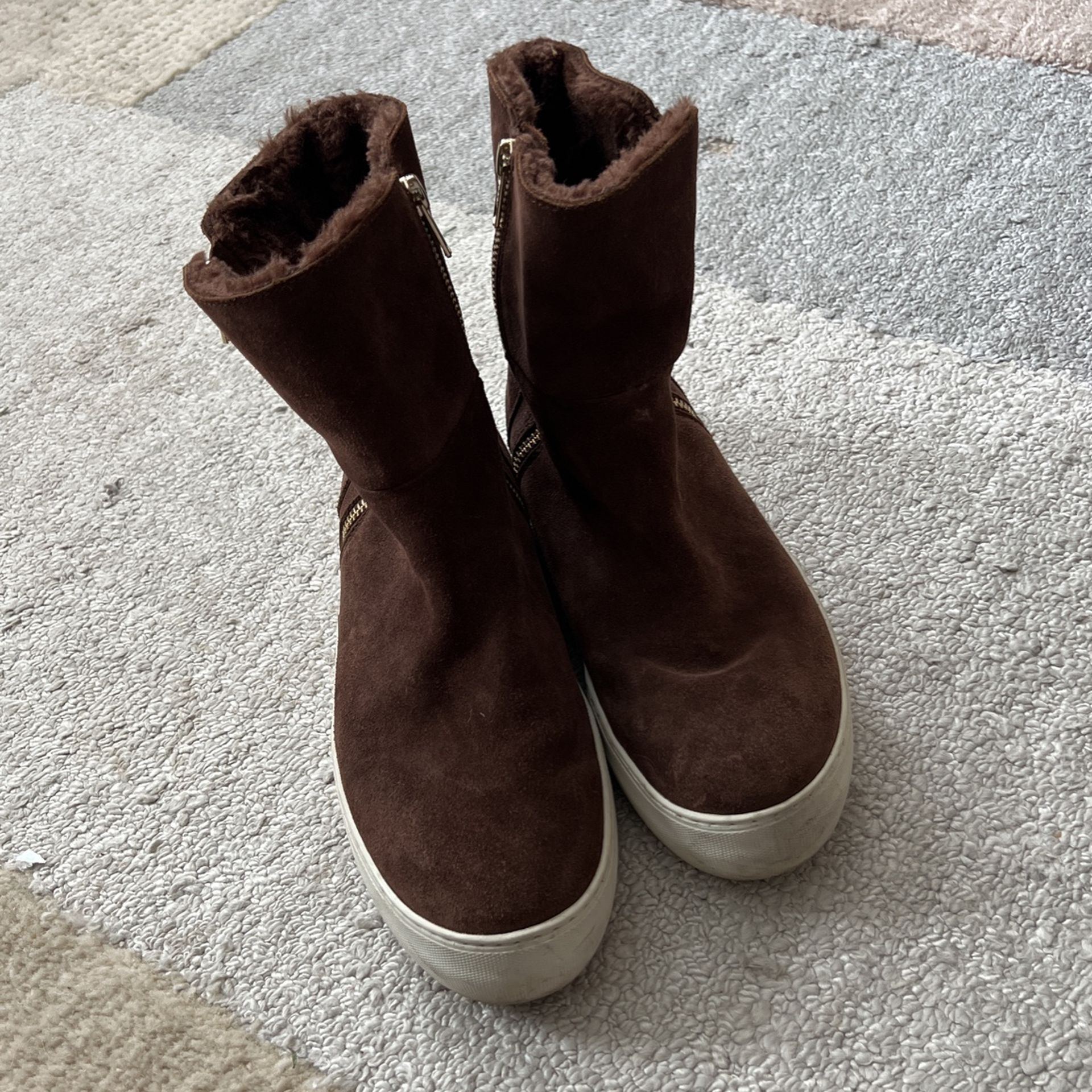 J Slides Fur Booties Womens 7.5