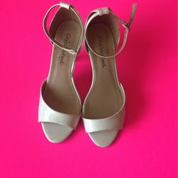 White Open Toe Heel 