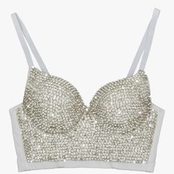 Size medium rhinestone embellished bra
