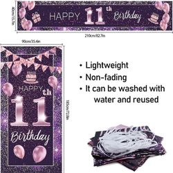 FREE 11th Birthday Banner