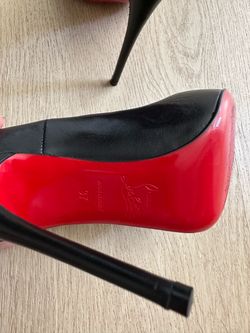 Christian Louboutin Black Leather Stiletto Pump