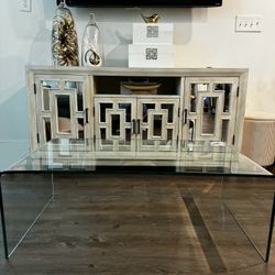 Glass  coffee table