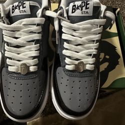 bapesta low - grey and black 